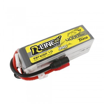 【2個セット】Tattu R-Line1.0 6S 95C 5100mAhリポ Tattu 5100mah 6S 95C 22.2V R-Line Lipo Battery with AS150 Plug